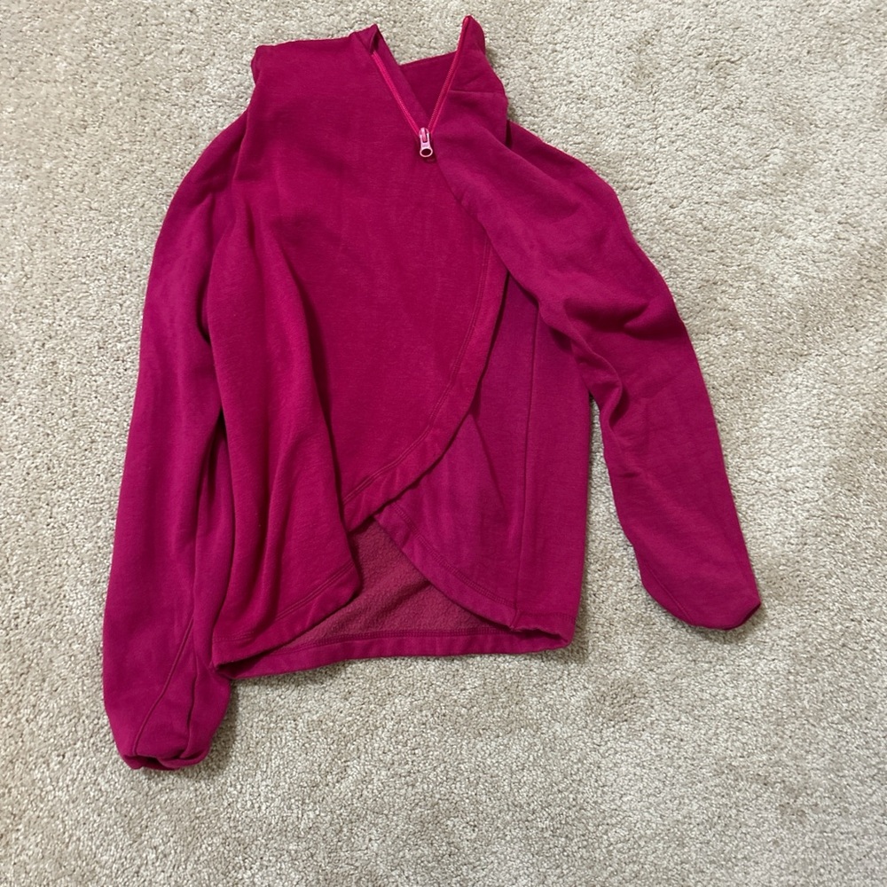 Girls Pink Sweater/Zip-Up Sweatshirt